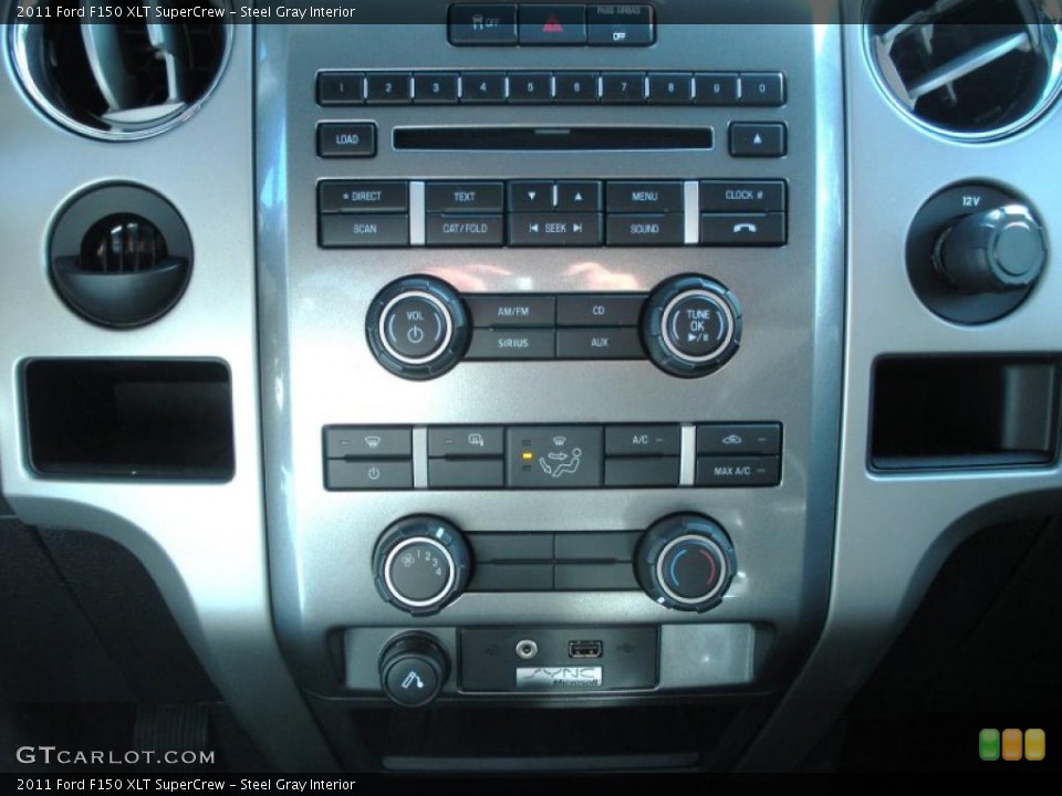 Steel Gray Interior Controls for the 2011 Ford F150 XLT SuperCrew #41995792