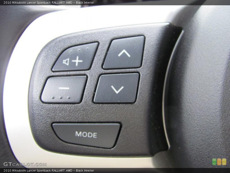 Black Interior Controls for the 2010 Mitsubishi Lancer Sportback RALLIART AWD #41998092