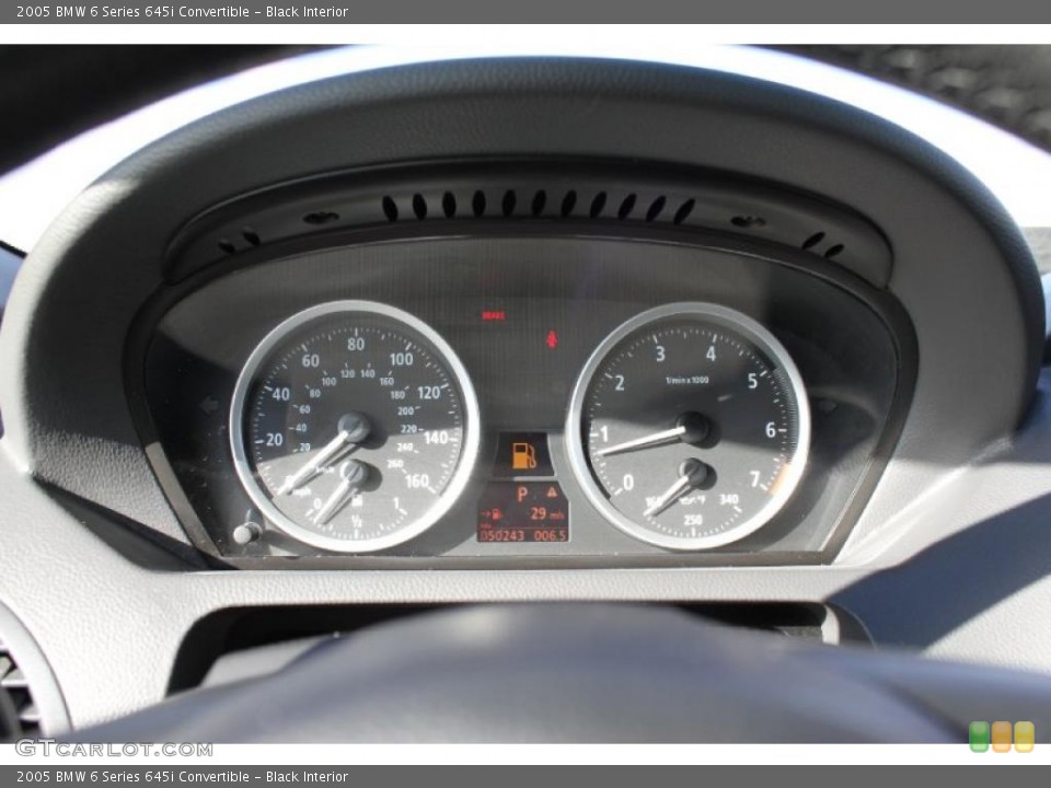 Black Interior Gauges for the 2005 BMW 6 Series 645i Convertible #42004840