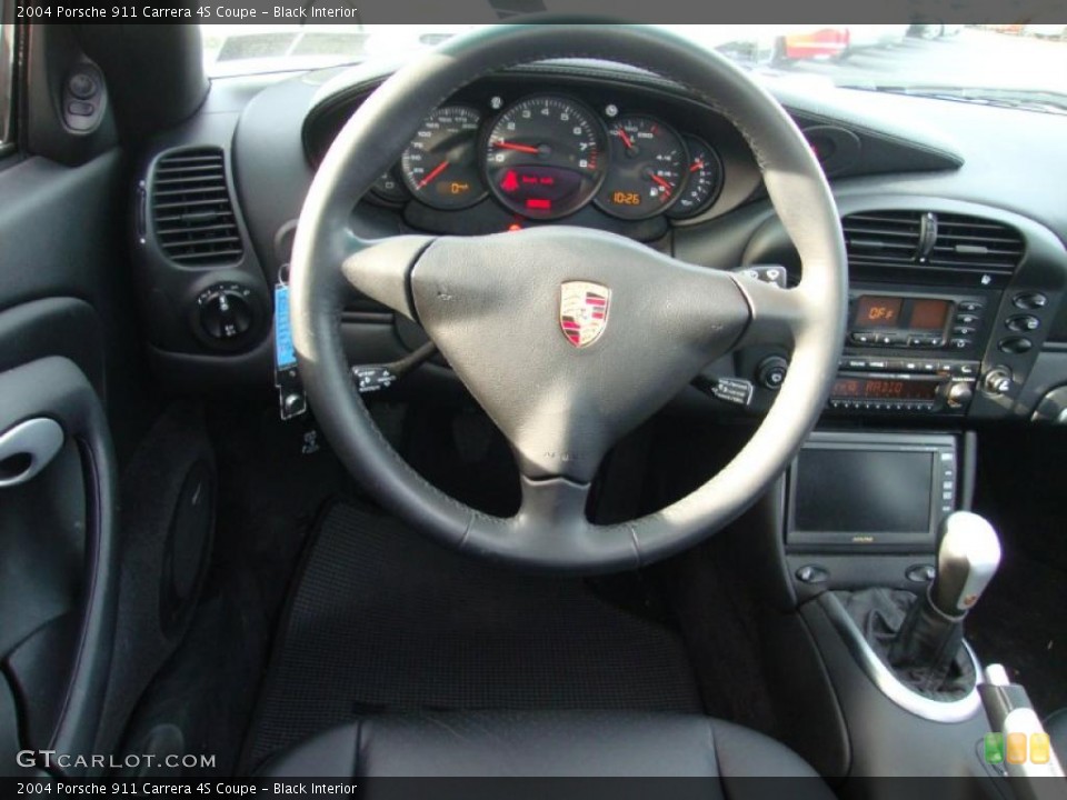 Black Interior Steering Wheel for the 2004 Porsche 911 Carrera 4S Coupe #42011740