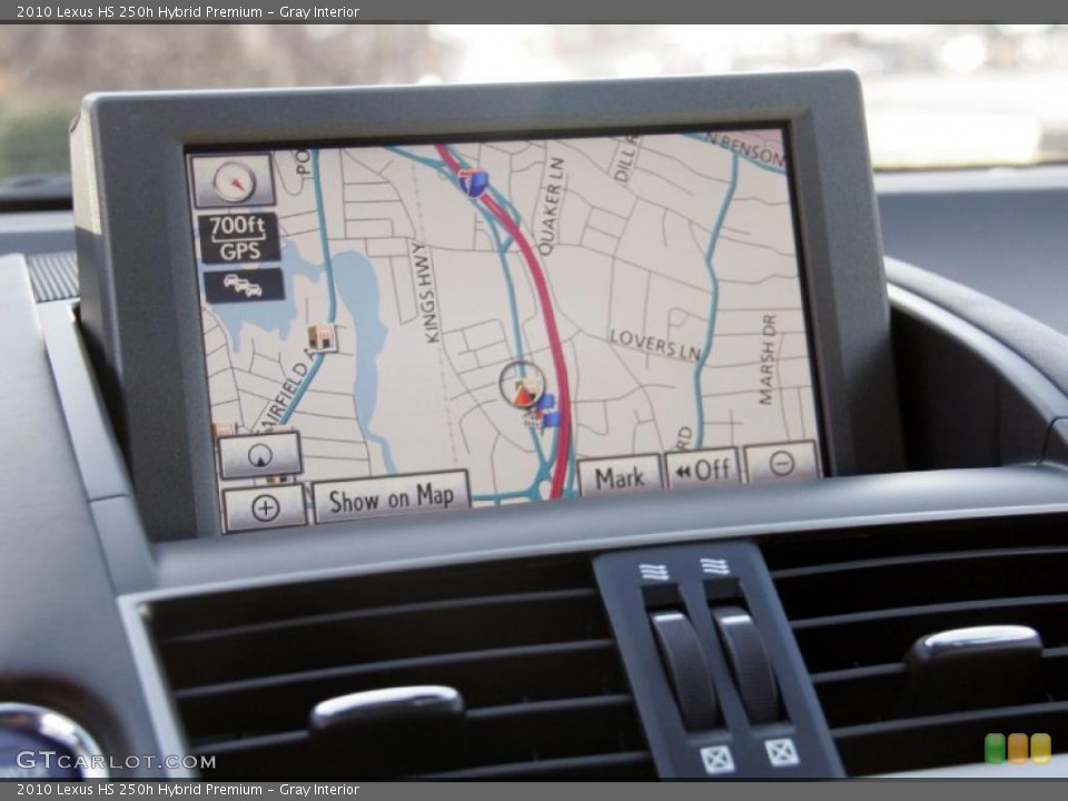 Gray Interior Navigation for the 2010 Lexus HS 250h Hybrid Premium #42024634