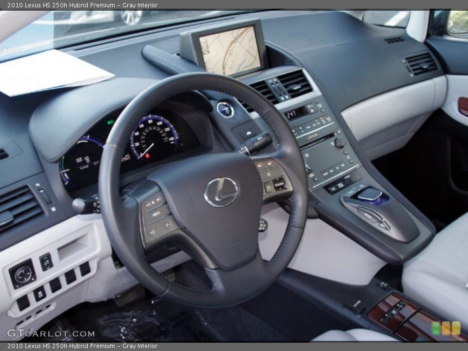 Gray Interior Dashboard for the 2010 Lexus HS 250h Hybrid Premium #42024877