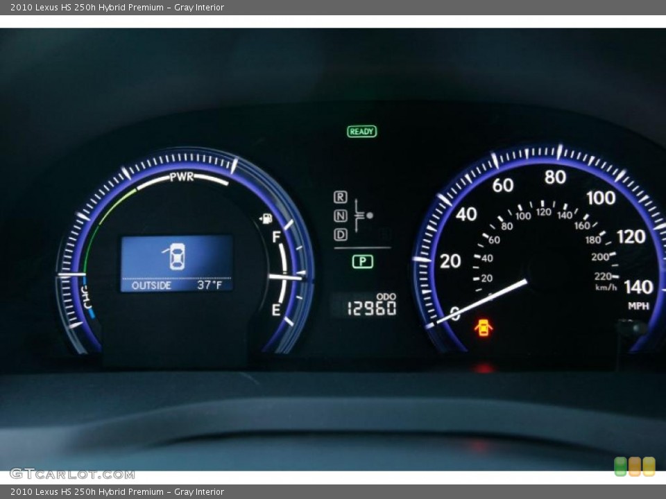 Gray Interior Gauges for the 2010 Lexus HS 250h Hybrid Premium #42025110