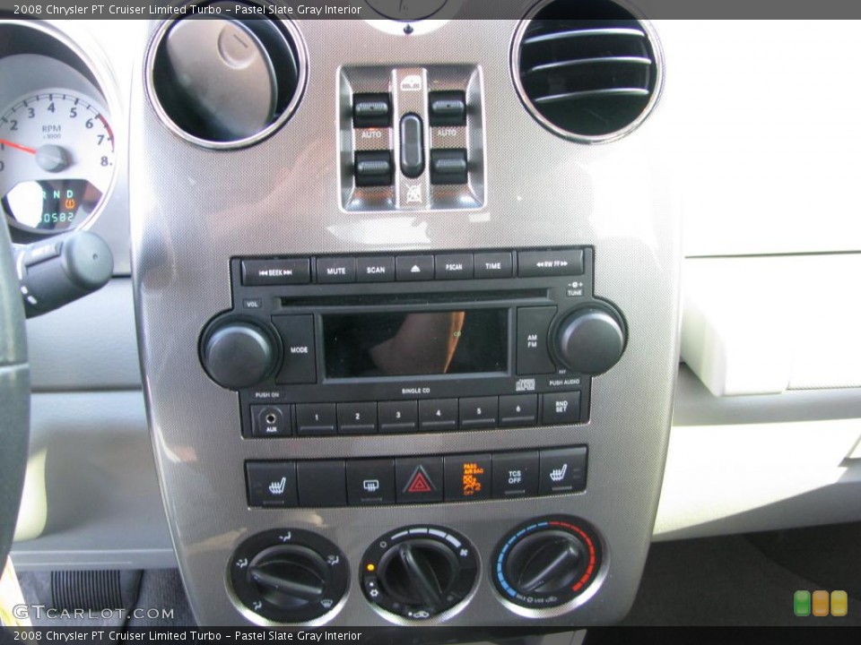 Pastel Slate Gray Interior Controls for the 2008 Chrysler PT Cruiser Limited Turbo #42061581