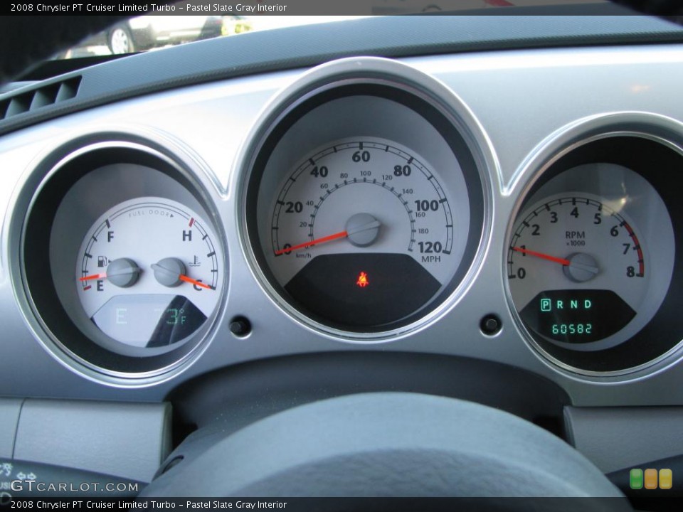 Pastel Slate Gray Interior Gauges for the 2008 Chrysler PT Cruiser Limited Turbo #42061627
