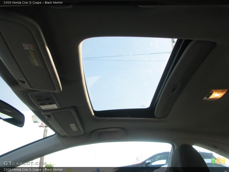 Black Interior Sunroof for the 2009 Honda Civic Si Coupe #42062143