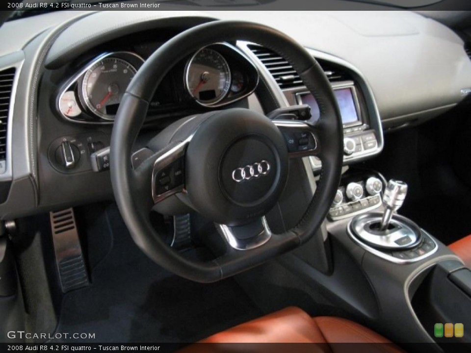 Tuscan Brown Interior Steering Wheel for the 2008 Audi R8 4.2 FSI quattro #42067307