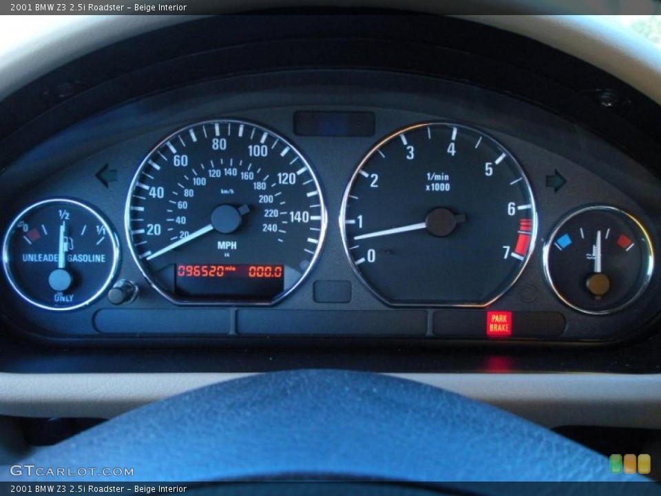 Beige Interior Gauges for the 2001 BMW Z3 2.5i Roadster #42077899