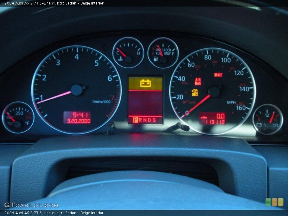 Beige Interior Gauges for the 2004 Audi A6 2.7T S-Line quattro Sedan #42078333