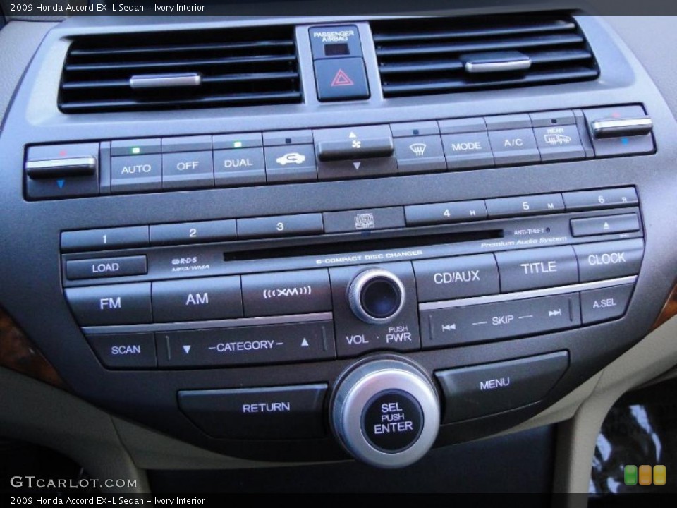 Ivory Interior Controls for the 2009 Honda Accord EX-L Sedan #42080207
