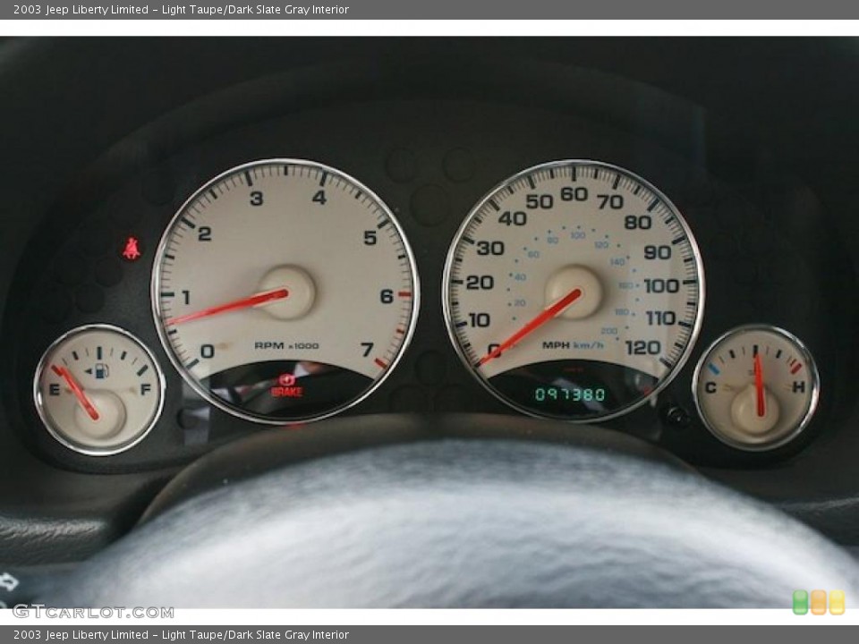 Light Taupe/Dark Slate Gray Interior Gauges for the 2003 Jeep Liberty Limited #42082735