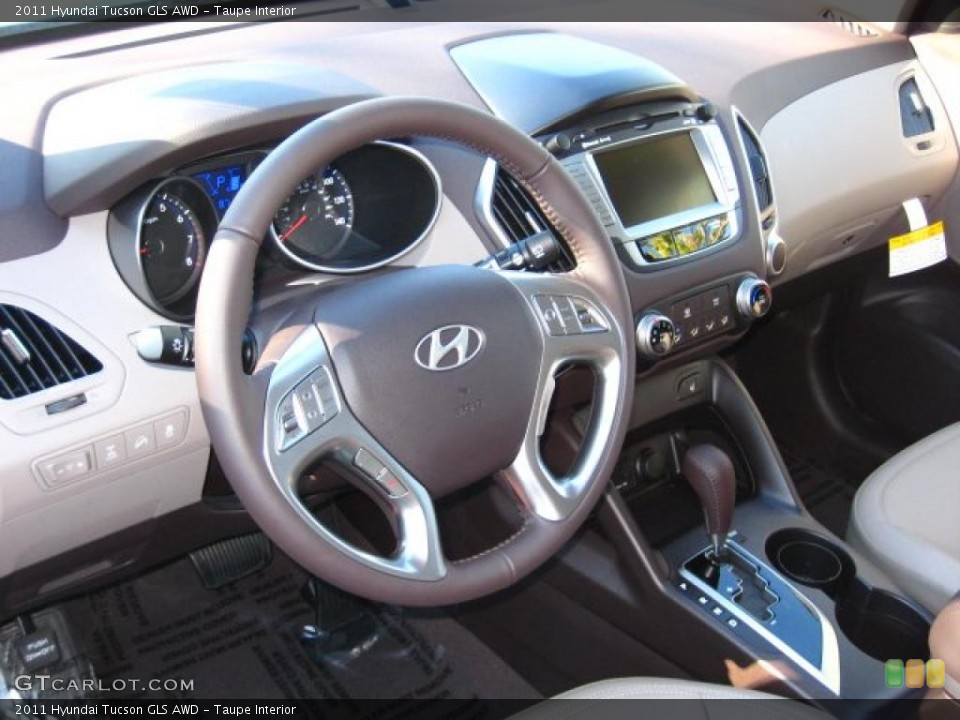 Taupe Interior Prime Interior for the 2011 Hyundai Tucson GLS AWD #42085663