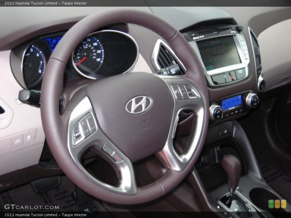 Taupe Interior Steering Wheel for the 2011 Hyundai Tucson Limited #42085739