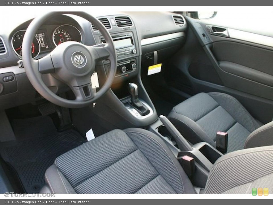 Titan Black Interior Prime Interior for the 2011 Volkswagen Golf 2 Door #42089290