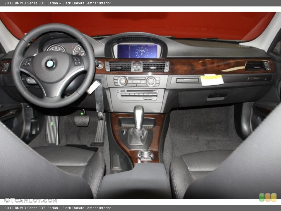 Black Dakota Leather Interior Dashboard for the 2011 BMW 3 Series 335i Sedan #42093979