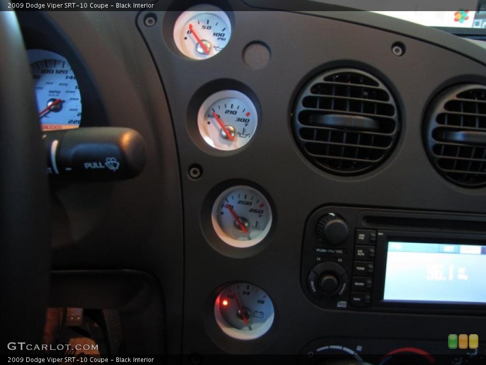 Black Interior Gauges for the 2009 Dodge Viper SRT-10 Coupe #42095503
