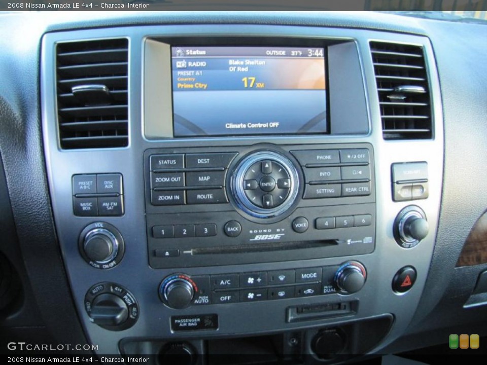 Charcoal Interior Controls for the 2008 Nissan Armada LE 4x4 #42098188