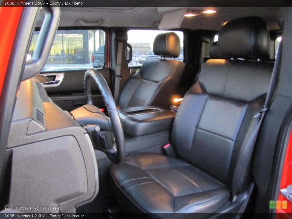 Ebony Black Interior Photo for the 2008 Hummer H2 SUV #42102033