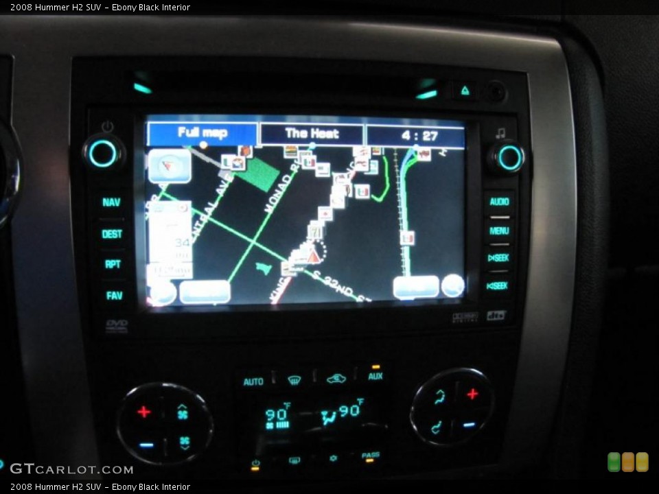 Ebony Black Interior Navigation for the 2008 Hummer H2 SUV #42102125