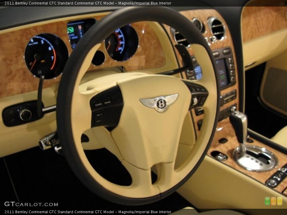 Magnolia/Imperial Blue Interior Steering Wheel for the 2011 Bentley Continental GTC  #42102133