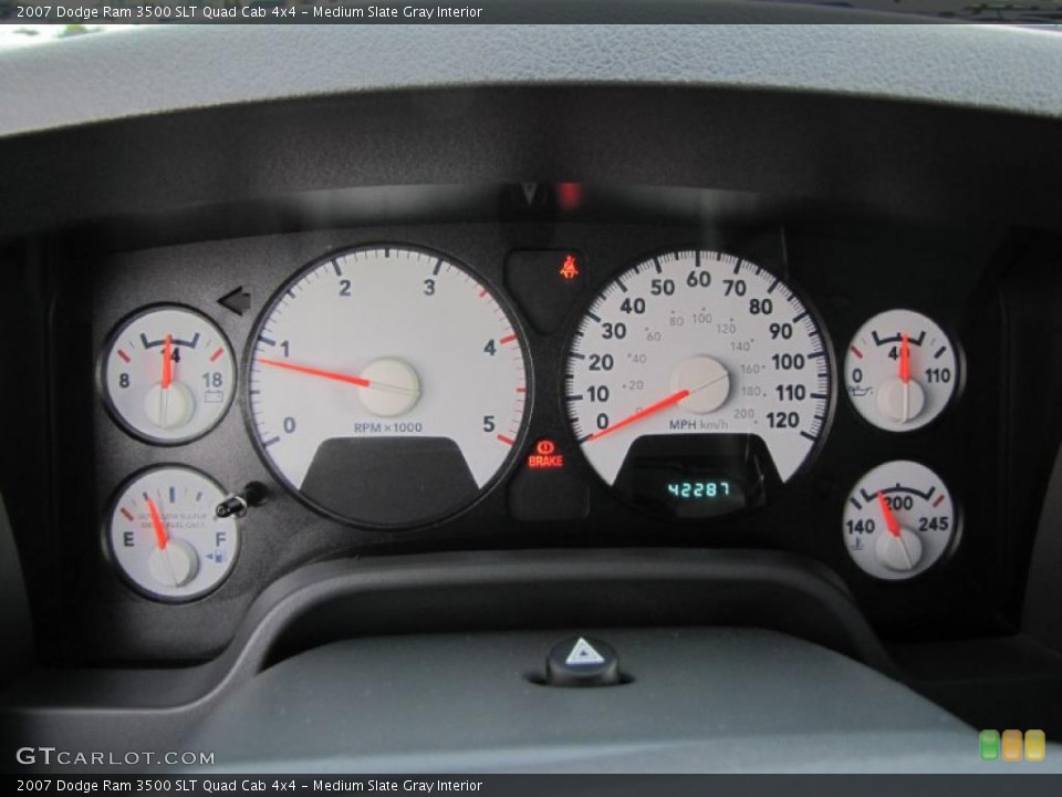 Medium Slate Gray Interior Gauges for the 2007 Dodge Ram 3500 SLT Quad Cab 4x4 #42102841