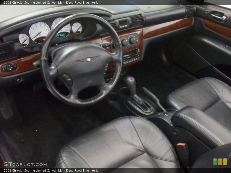 Deep Royal Blue 2002 Chrysler Sebring Interiors