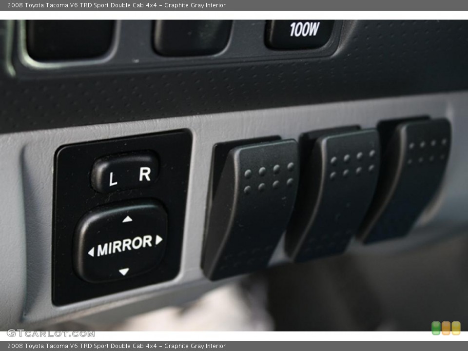 Graphite Gray Interior Controls for the 2008 Toyota Tacoma V6 TRD Sport Double Cab 4x4 #42110485
