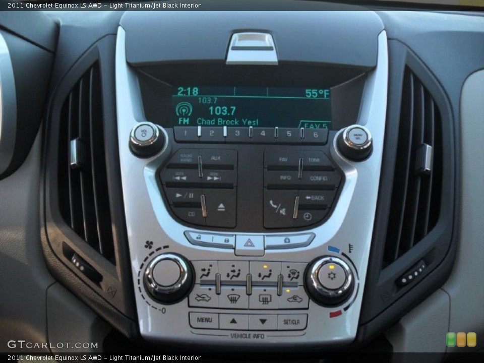 Light Titanium/Jet Black Interior Controls for the 2011 Chevrolet Equinox LS AWD #42111365