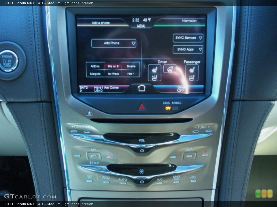 Medium Light Stone Interior Controls for the 2011 Lincoln MKX FWD #42112317