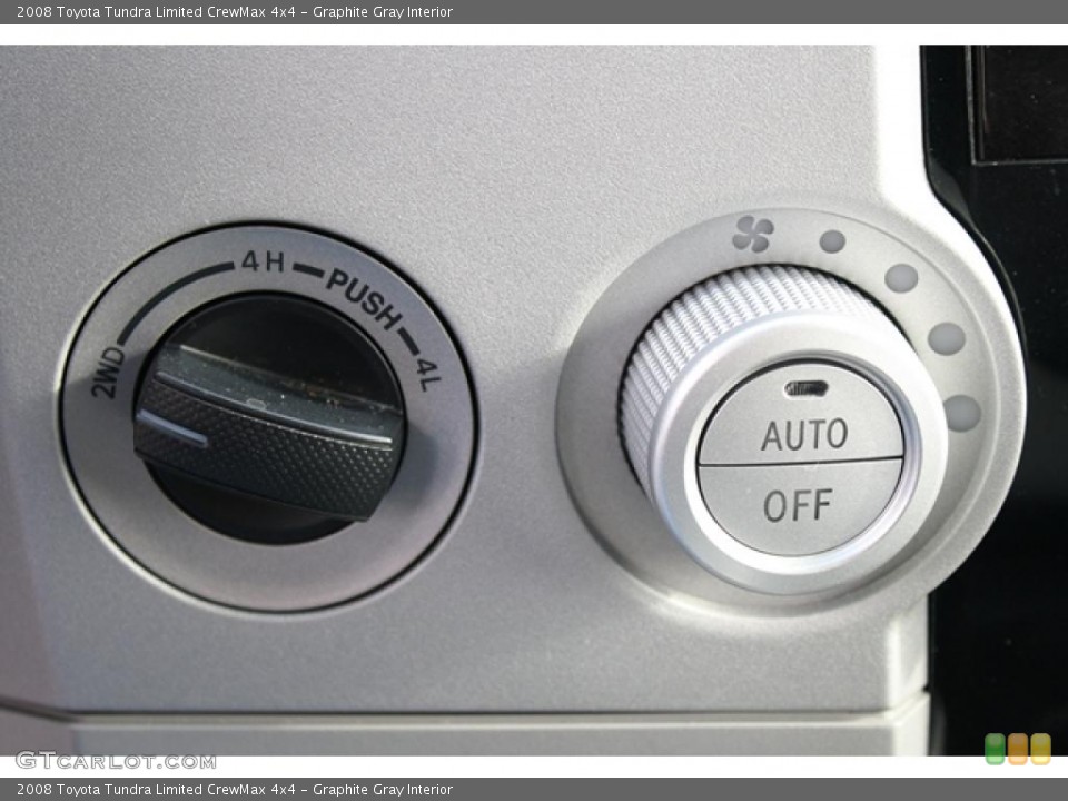 Graphite Gray Interior Controls for the 2008 Toyota Tundra Limited CrewMax 4x4 #42114041