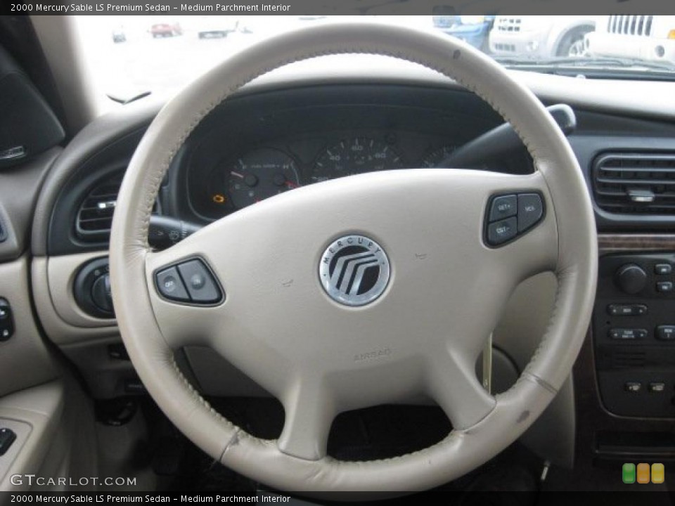 Medium Parchment Interior Steering Wheel for the 2000 Mercury Sable LS Premium Sedan #42114073