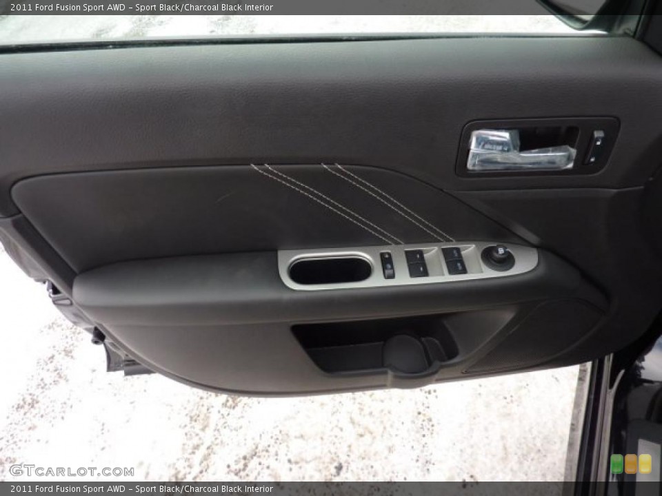 Sport Black/Charcoal Black Interior Door Panel for the 2011 Ford Fusion Sport AWD #42114317