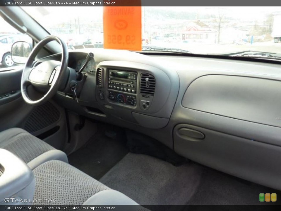 Medium Graphite Interior Dashboard for the 2002 Ford F150 Sport SuperCab 4x4 #42115957