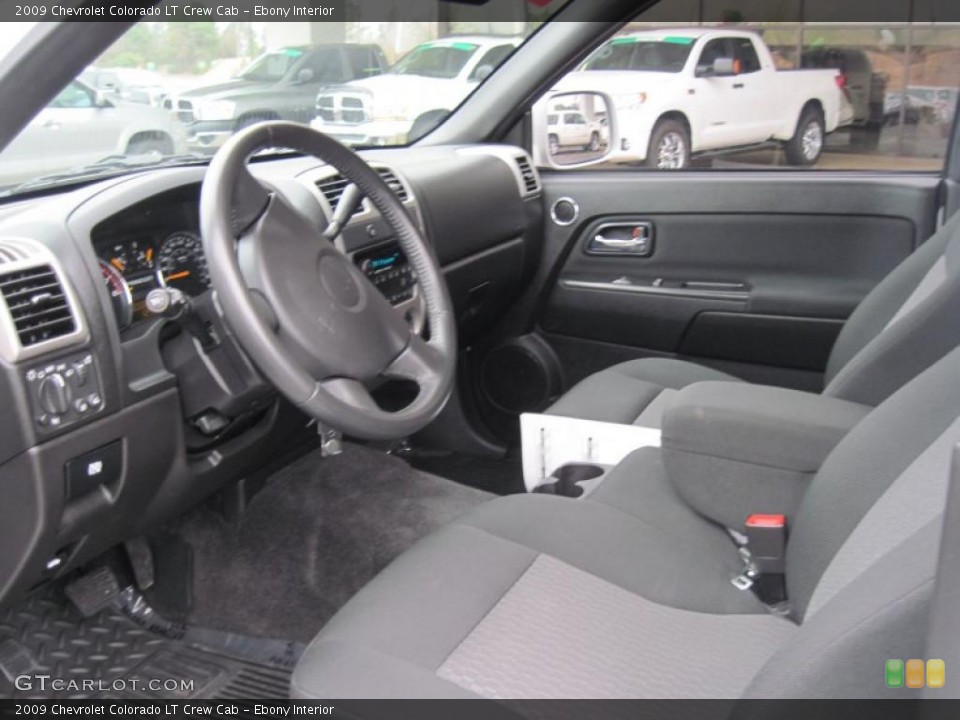 Ebony Interior Prime Interior for the 2009 Chevrolet Colorado LT Crew Cab #42117657
