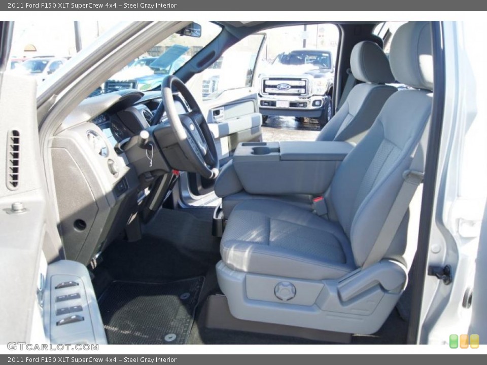 Steel Gray Interior Photo for the 2011 Ford F150 XLT SuperCrew 4x4 #42119358