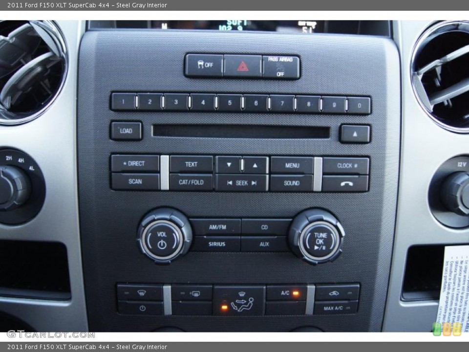 Steel Gray Interior Controls for the 2011 Ford F150 XLT SuperCab 4x4 #42120062