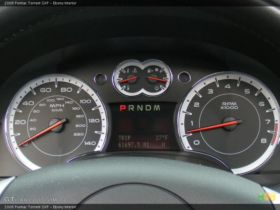 Ebony Interior Gauges for the 2008 Pontiac Torrent GXP #42121818