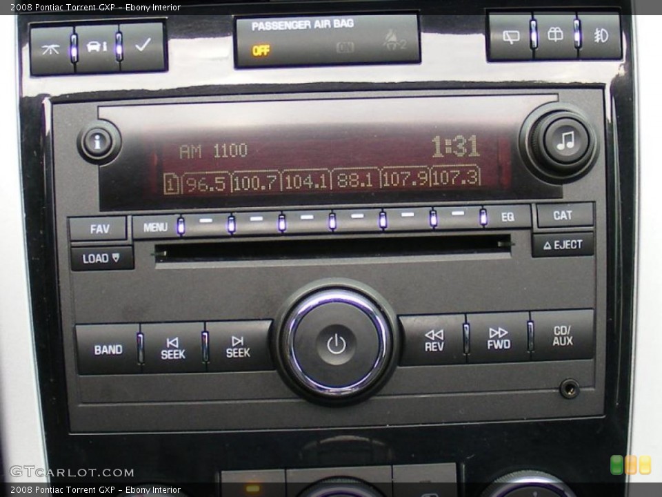 Ebony Interior Controls for the 2008 Pontiac Torrent GXP #42121854