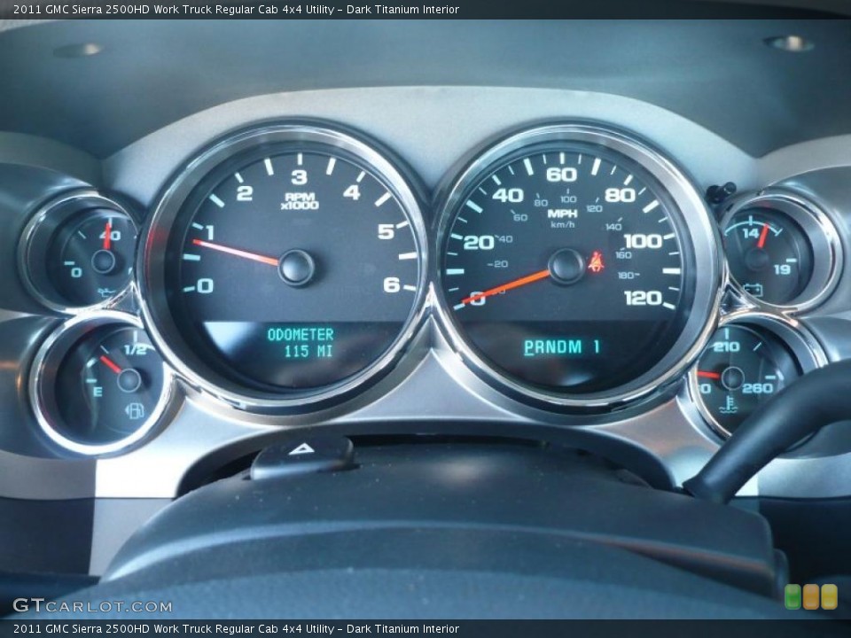 Dark Titanium Interior Gauges for the 2011 GMC Sierra 2500HD Work Truck Regular Cab 4x4 Utility #42122198