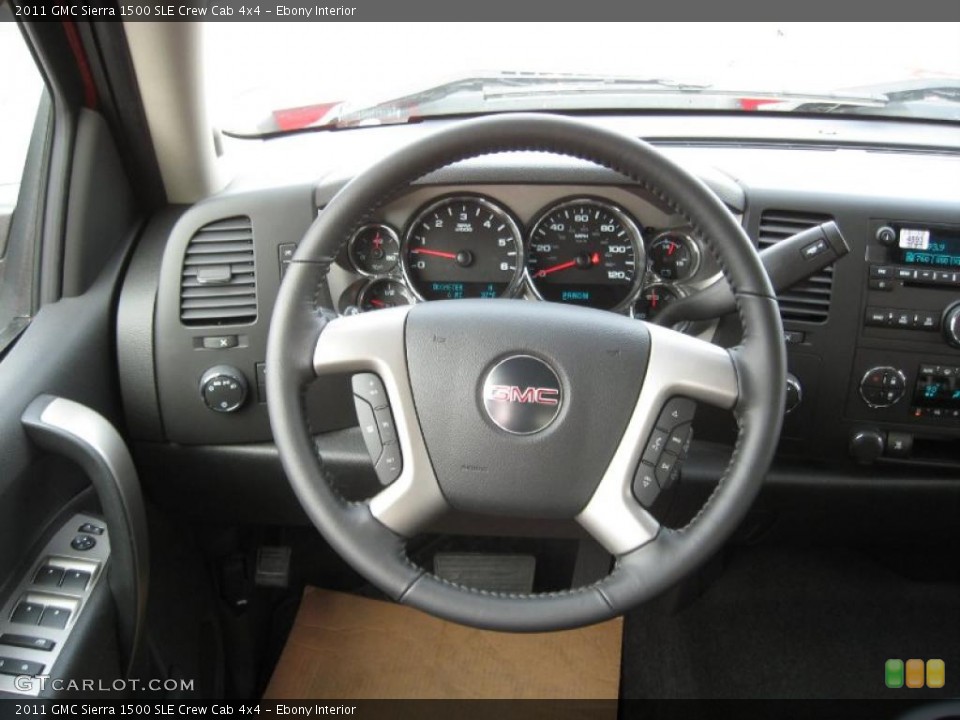 Ebony Interior Dashboard for the 2011 GMC Sierra 1500 SLE Crew Cab 4x4 #42123578