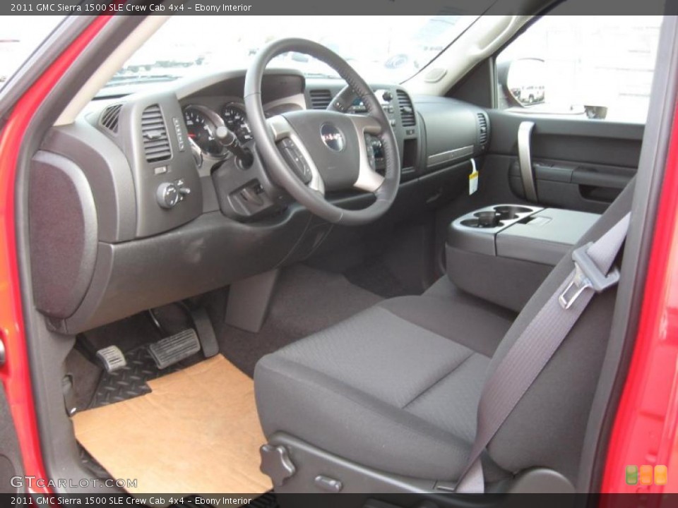Ebony Interior Photo for the 2011 GMC Sierra 1500 SLE Crew Cab 4x4 #42123602