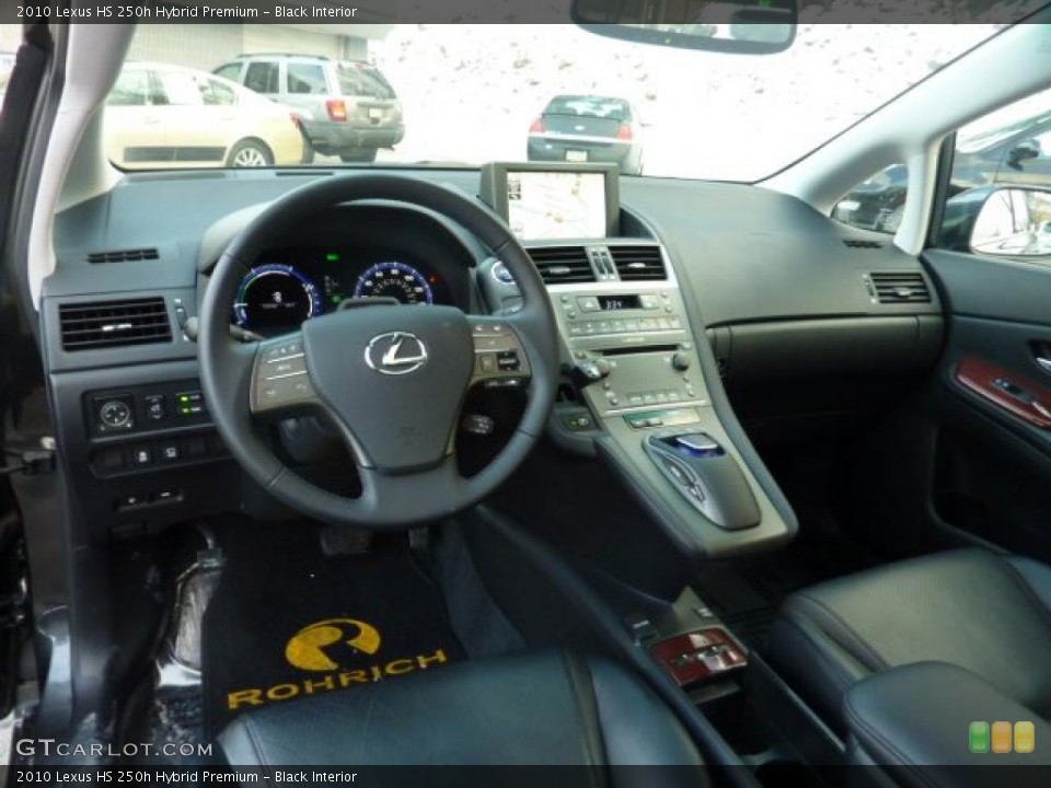 Black Interior Dashboard for the 2010 Lexus HS 250h Hybrid Premium #42124578