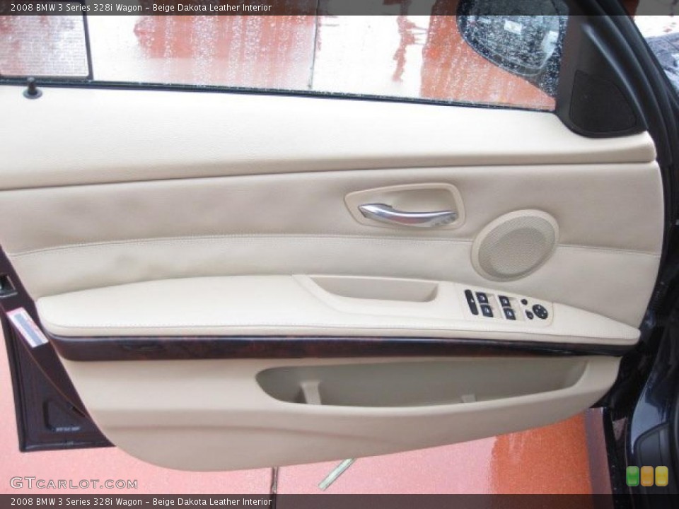 Beige Dakota Leather Interior Door Panel for the 2008 BMW 3 Series 328i Wagon #42126114