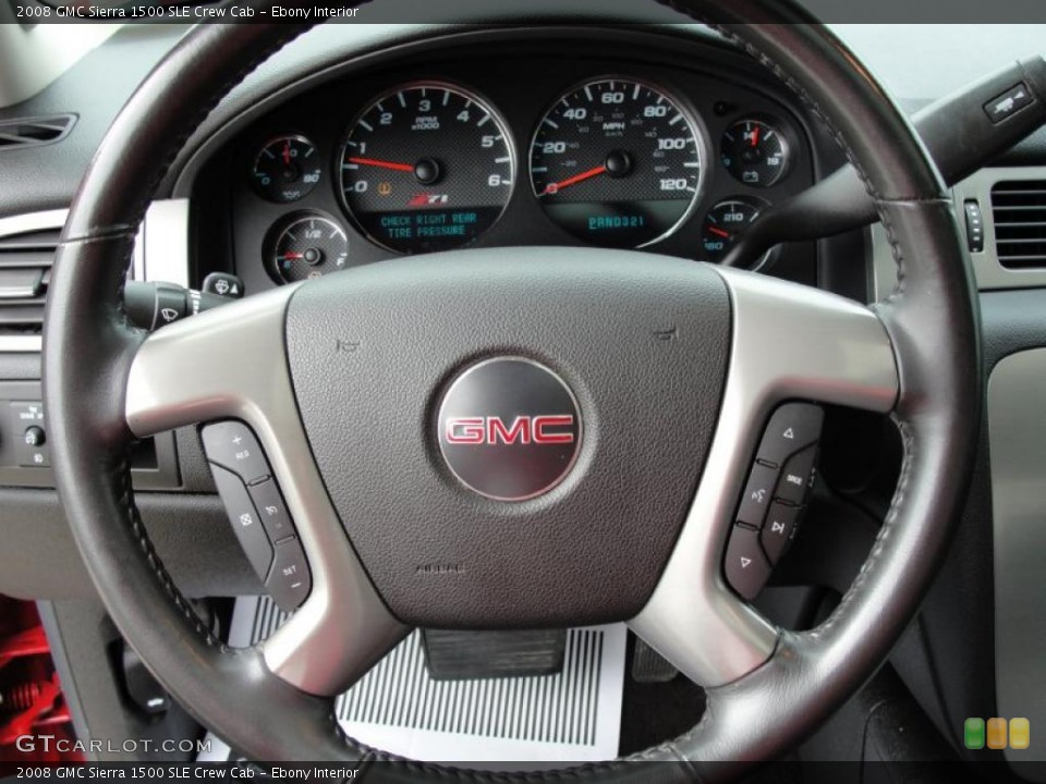 Ebony Interior Steering Wheel for the 2008 GMC Sierra 1500 SLE Crew Cab #42129414