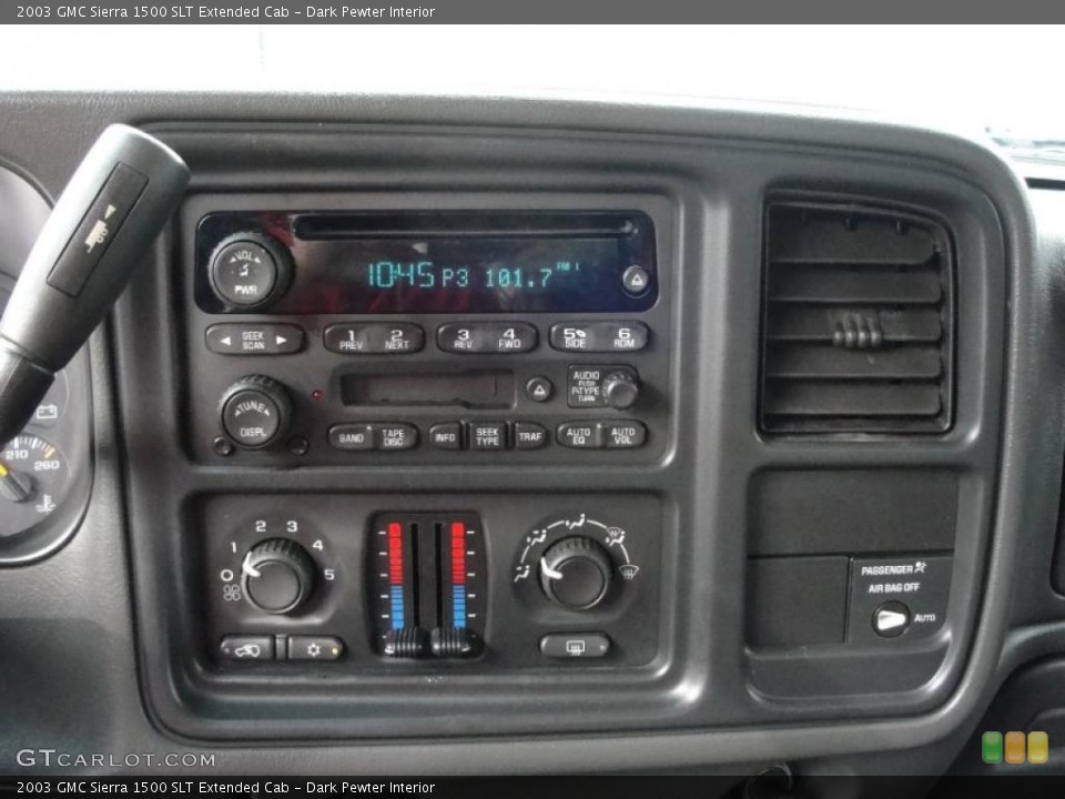 Dark Pewter Interior Controls for the 2003 GMC Sierra 1500 SLT Extended Cab #42129747