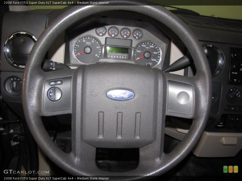 Medium Stone Interior Steering Wheel for the 2008 Ford F350 Super Duty XLT SuperCab 4x4 #42135707