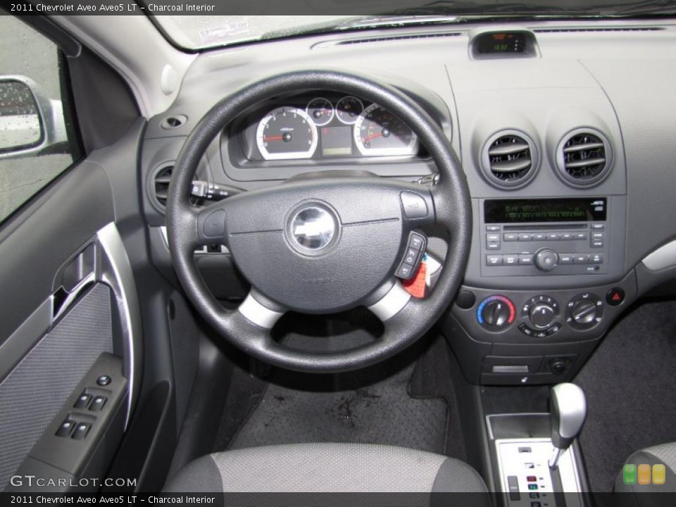 Charcoal Interior Steering Wheel for the 2011 Chevrolet Aveo Aveo5 LT #42136151