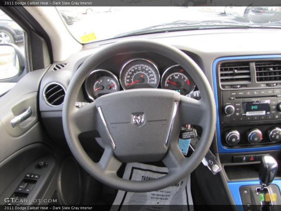 Dark Slate Gray Interior Steering Wheel for the 2011 Dodge Caliber Heat #42136959