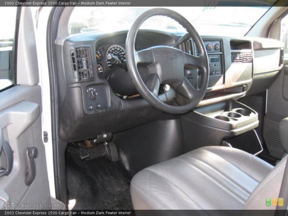 Medium Dark Pewter Interior Dashboard for the 2003 Chevrolet Express 1500 Cargo Van #42141247