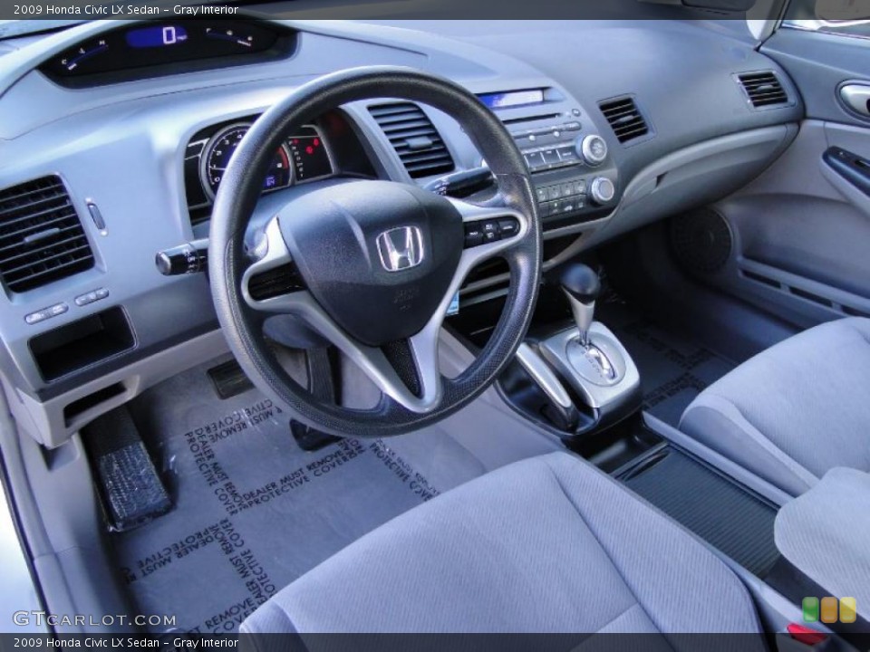 Gray Interior Prime Interior for the 2009 Honda Civic LX Sedan #42141505